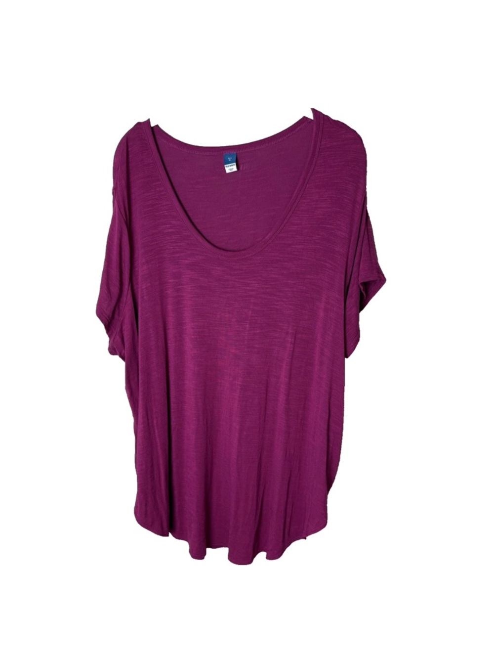 Old Navy Luxe Voop-Neck Tunic T-Shirt Top Size XL Short Sleeves Stretch